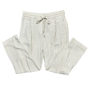 Reiss Felicity Italian Needle Cord Joggers Ivory Women's US 10 New With Tags